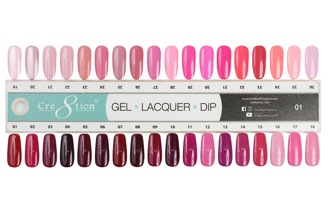 Color # 01 to 36