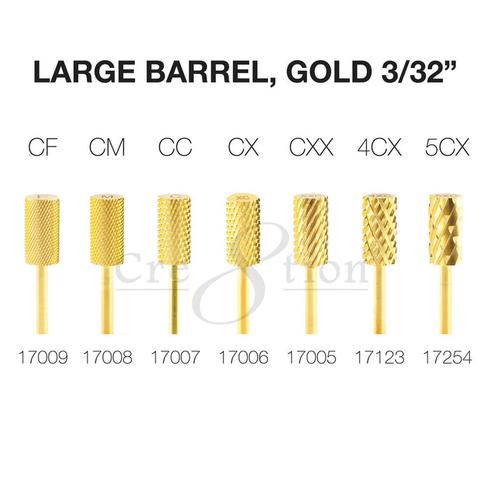 Large Barrel, Gold 3/32"