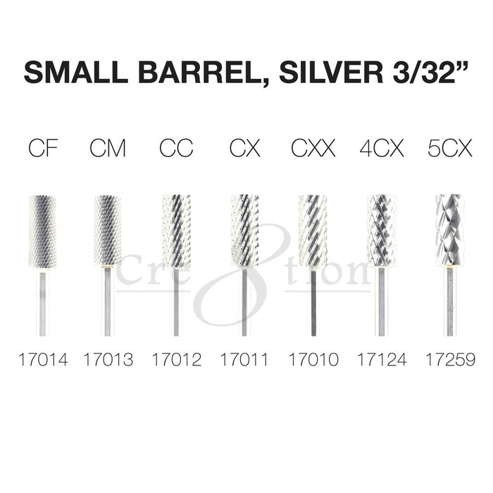 Small Barrel, Silver 3/32"