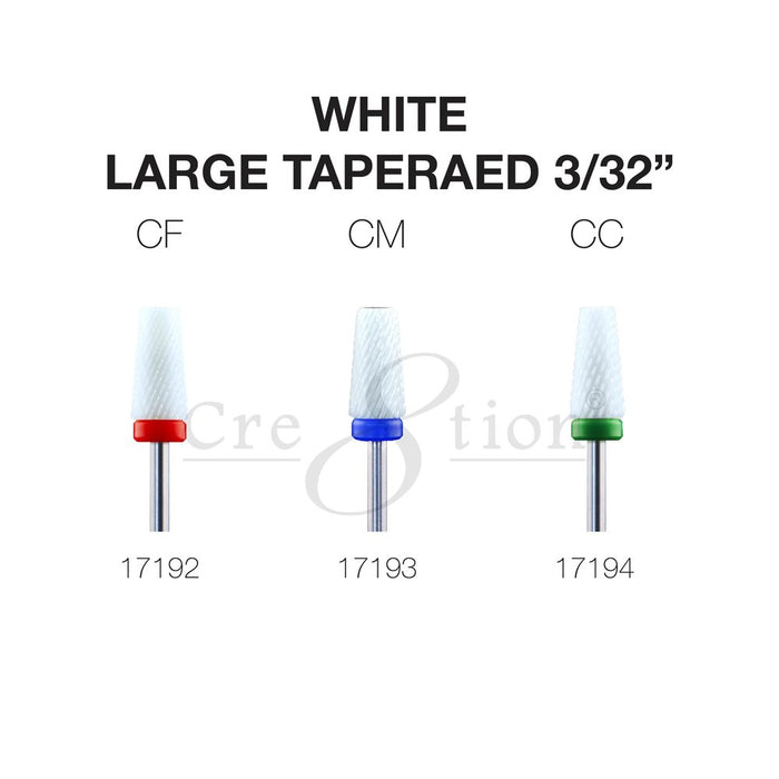 White Large Taperaed 3/32"